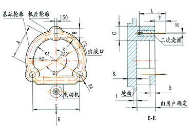 刮刀離心機安裝基礎(chǔ)圖